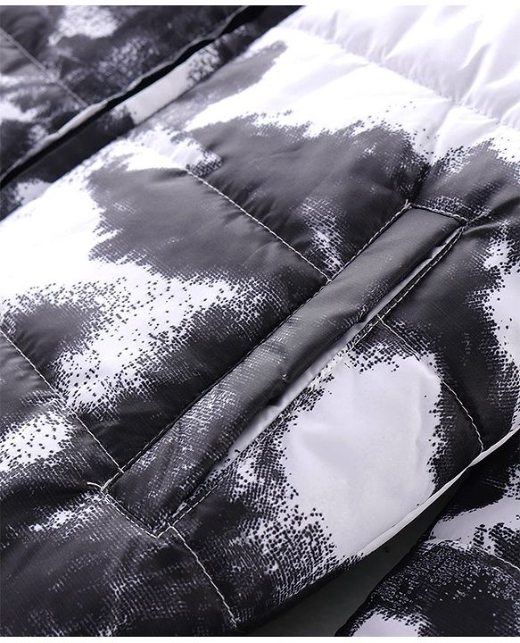 Pine Kids Woven Full Sleeves Front Open Padded Hooded Jacket with Abstract Print - Multicolour