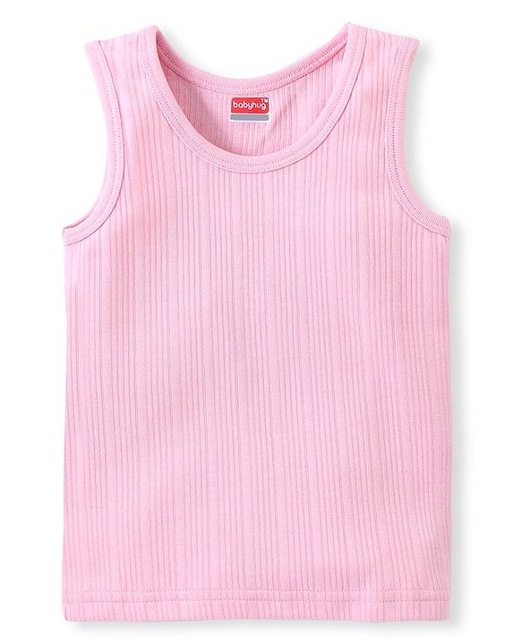 Babyhug Solid Colour Full Sleeves Thermal Vest with Pullover & Pant Pack of 3 - Pink