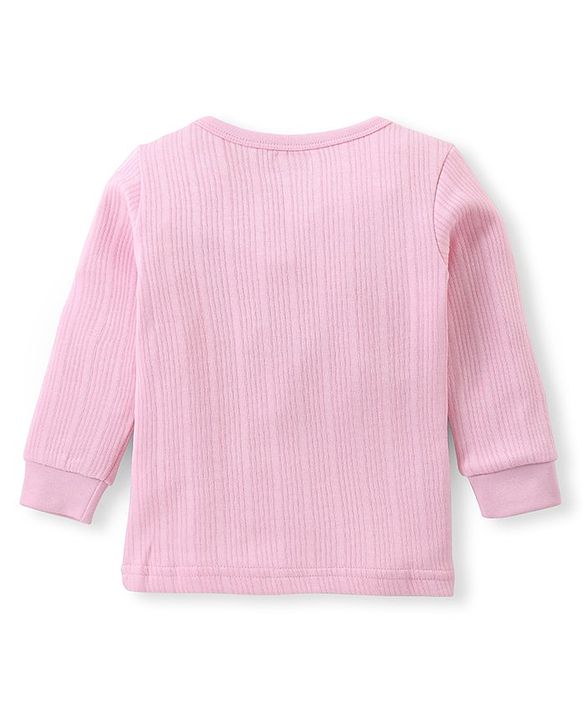 Babyhug Solid Colour Full Sleeves Thermal Vest with Pullover & Pant Pack of 3 - Pink
