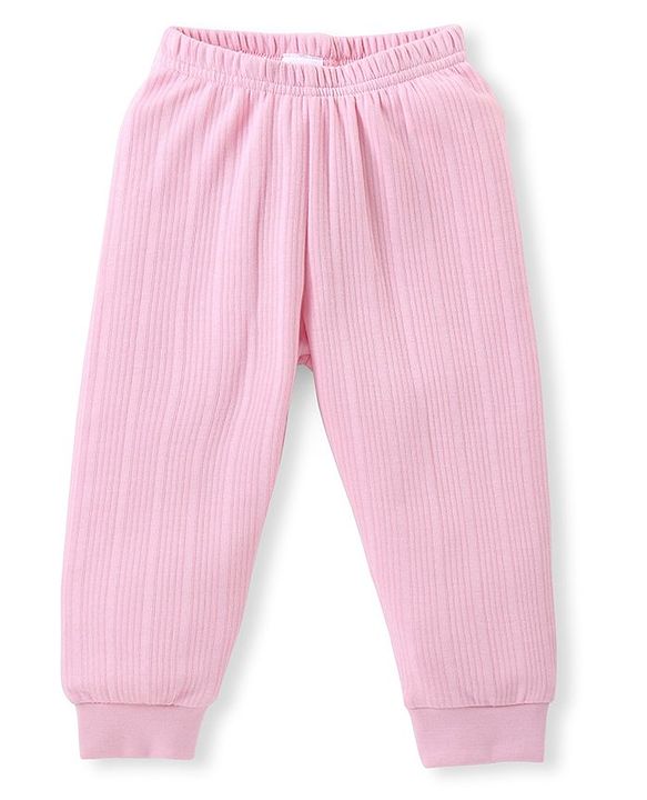 Babyhug Solid Colour Full Sleeves Thermal Vest with Pullover & Pant Pack of 3 - Pink