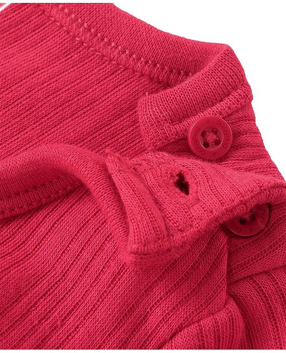 Babyhug Full Sleeves Solid Color Pull Over Thermal Vests Pack of 2 - Red & Navy Blue