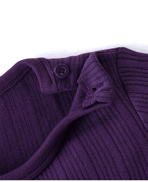 Babyhug Full Sleeves Solid Colour Thermal Vest - Purple