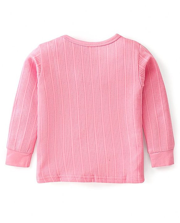Babyhug Full Sleeves Thermal Wear Vest with Solid Colour - Pink