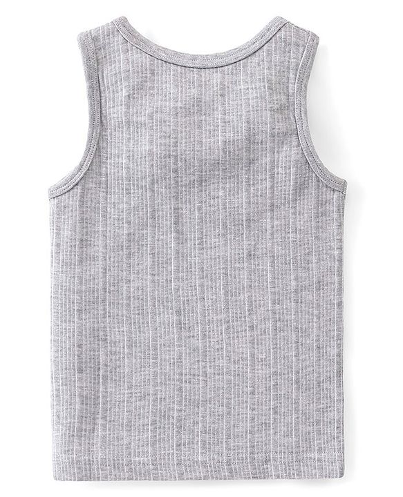 Babyhug Pull Over Sleeveless  Thermal Vest Solid Colour - Grey