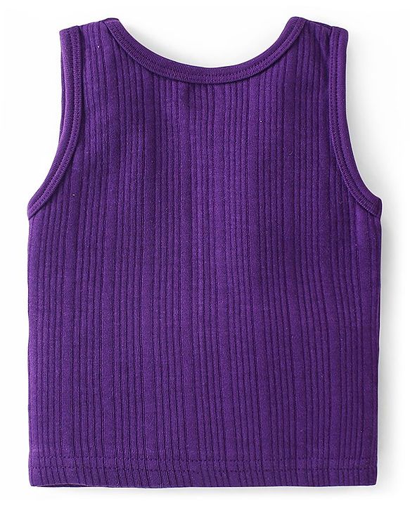 Babyhug Sleeveless Pull Over Thermal Vest - Purple