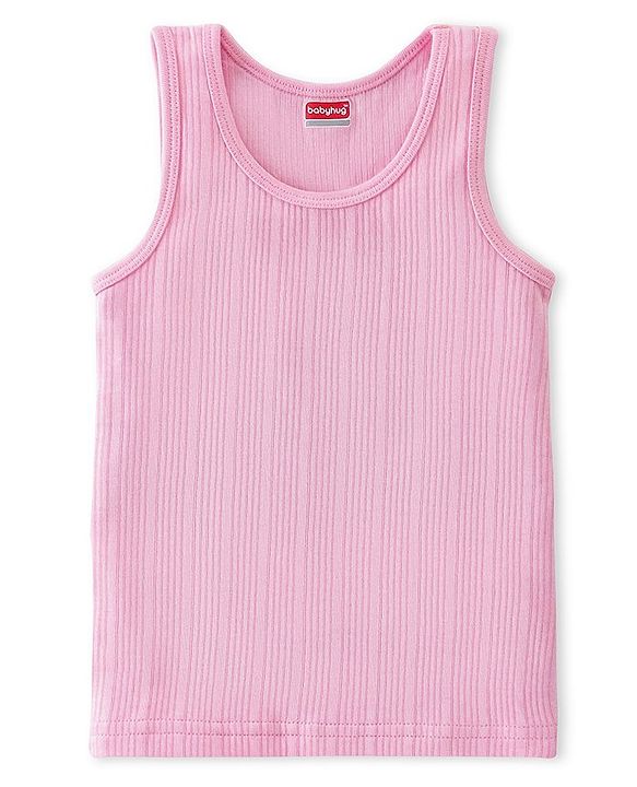Babyhug Sleeveless Pull Over Thermal Vest -Pink