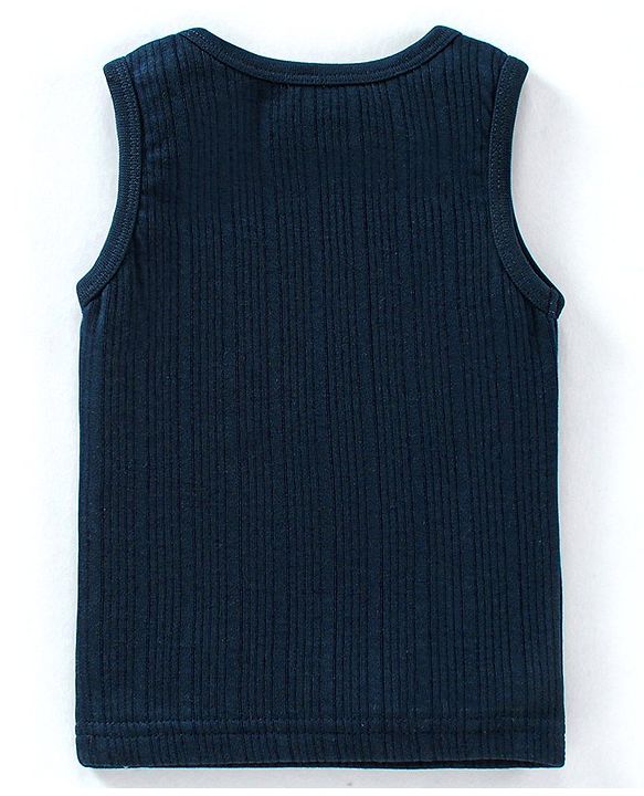 Babyhug Sleeveless Pull Over Thermal Vest -Navy Blue