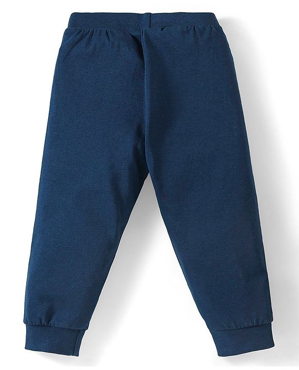 Babyhug Cotton Knit Full Length Lounge Pants with Text Print Pack of 3 - Multicolour