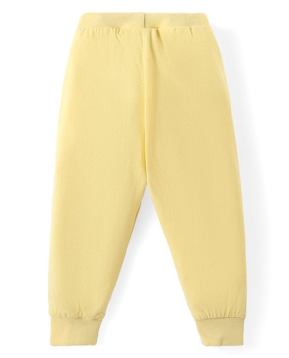 Babyhug Cotton Knit Full Length Lounge Pants Solid Colour Pack of 3 - Multicolour
