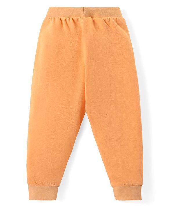 Babyhug Cotton Knit Full Length Lounge Pants Solid Colour Pack of 3 - Multicolour