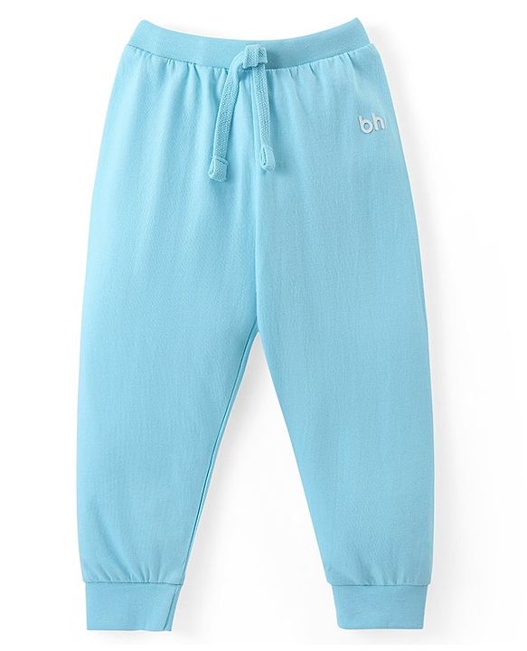 Babyhug Cotton Knit Full Length Lounge Pants Solid Colour Pack of 3 - Multicolour