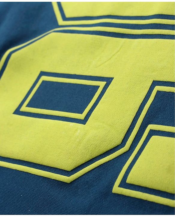 Pine Kids Knit Full Sleeves Sweatshirt Number Print - Navy Blue