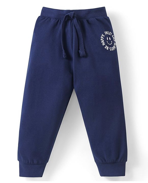 Babyhug Cotton Knit Full Length Lounge  Pants with Text Print Pack of 3 - Multicolour