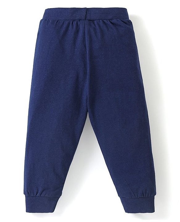 Babyhug Cotton Knit Full Length Lounge  Pants with Text Print Pack of 3 - Multicolour
