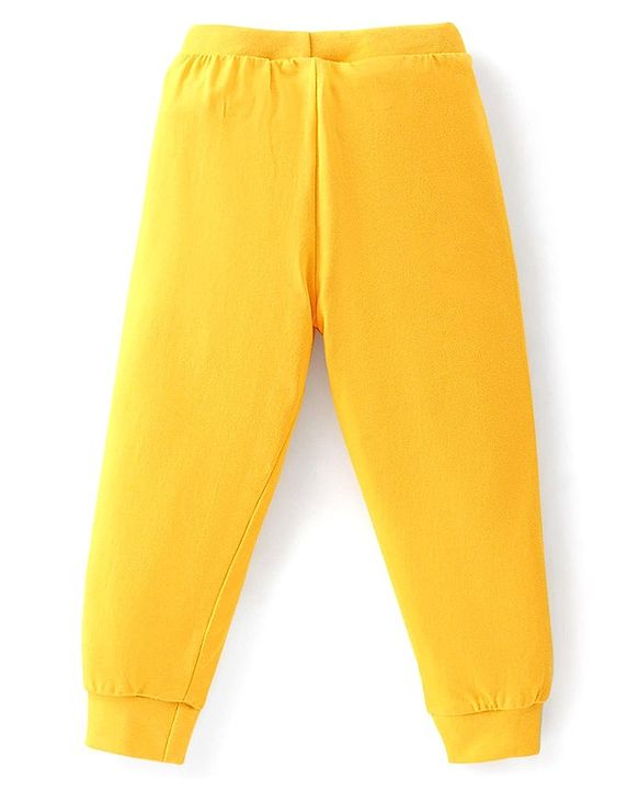 Babyhug Cotton Knit Full Length Solid Colour Lounge Pants Pack of 5 - Multicolour