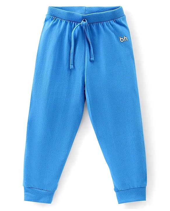 Babyhug Cotton Knit Full Length Solid Colour Lounge Pants Pack of 5 - Multicolour