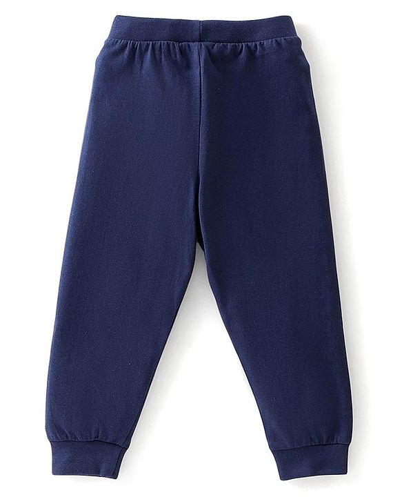 Babyhug Cotton Knit Full Length Solid Colour Lounge Pants Pack of 5 - Multicolour