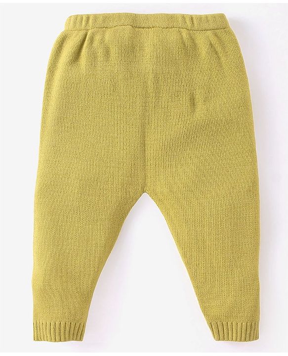 Babyhug Knit Full Sleeves Sweater Set With Floral Design - Multicolor