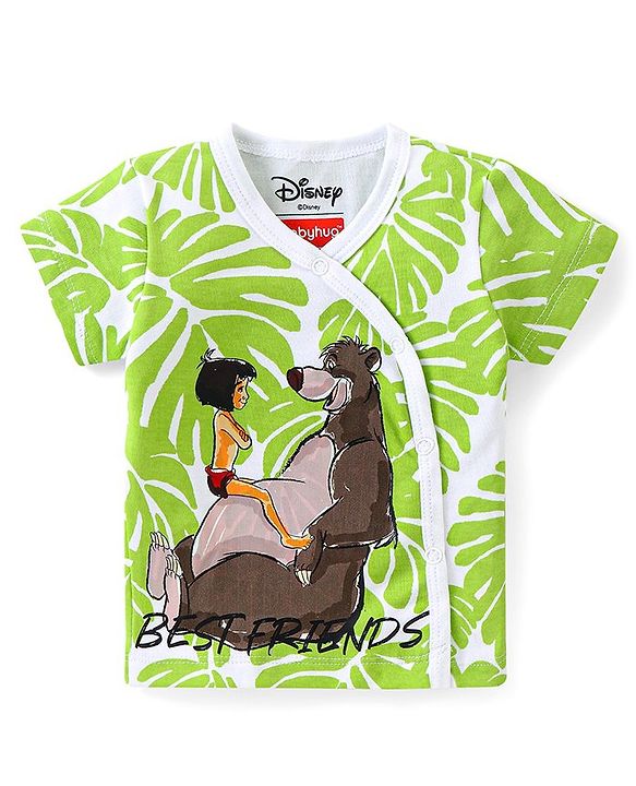 Babyhug Disney   Half Sleeves Jhabla With Jungle Book Graphics Pack of 3 - Blue Green & Orange