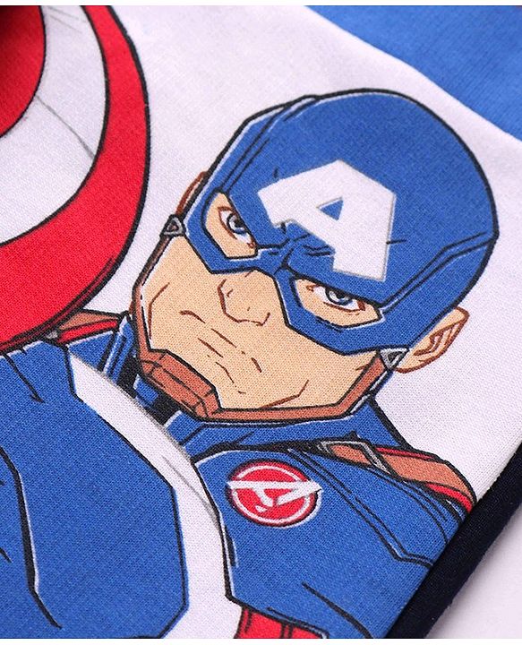 Babyhug Marvel Cotton Knit Full Length Lounge Pant with Avengers Graphics - Multicolour