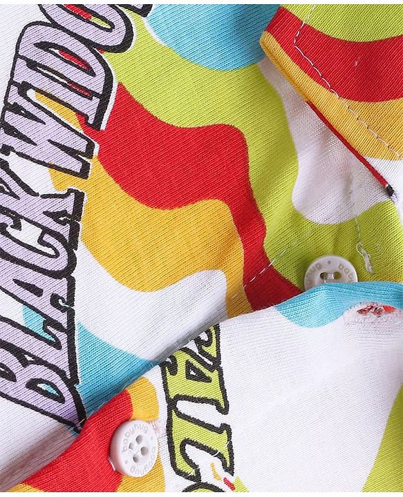 Babyhug Marvel Cotton Knit Half Sleeves Shirt with Avenger Text Print - Multicolour