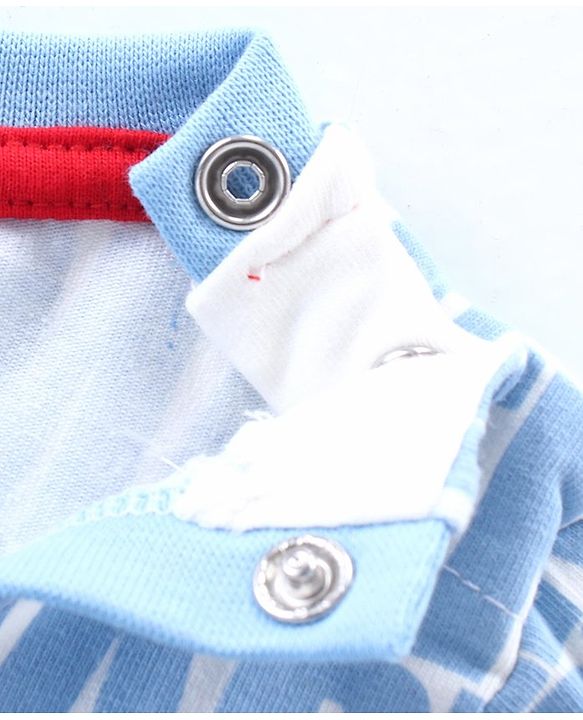 Babyhug Marvel Cotton Knit Half Sleeves T-Shirt With Captain America Print - Light Blue