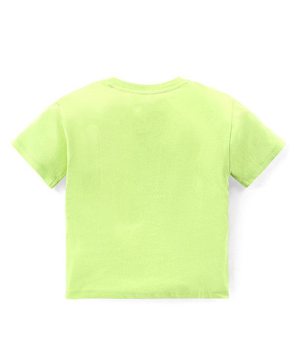 Babyhug Marvel Cotton Knit Half Sleeves T-shirt with Hulk Graphics - Green