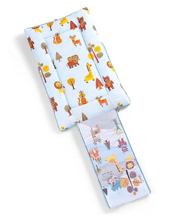 Babyhug Cotton Sleeping Bag Cum Carry Nest With Animals Print- Mint
