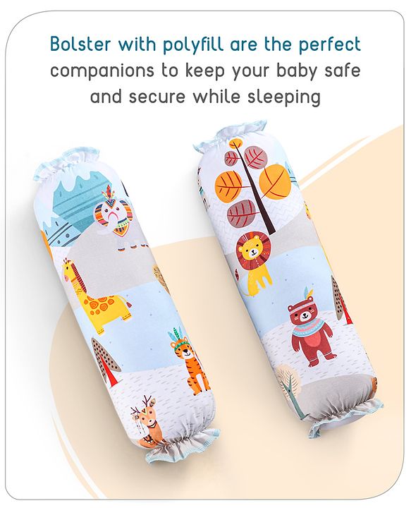 Babyhug Cotton Bedding Set Tribal Animal Print- Multicolor
