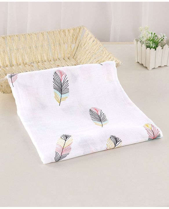 Babyhug Cotton Muslin Multipurpose Swaddle Wraps Unicorn Print Pack of 3 - Multicolour