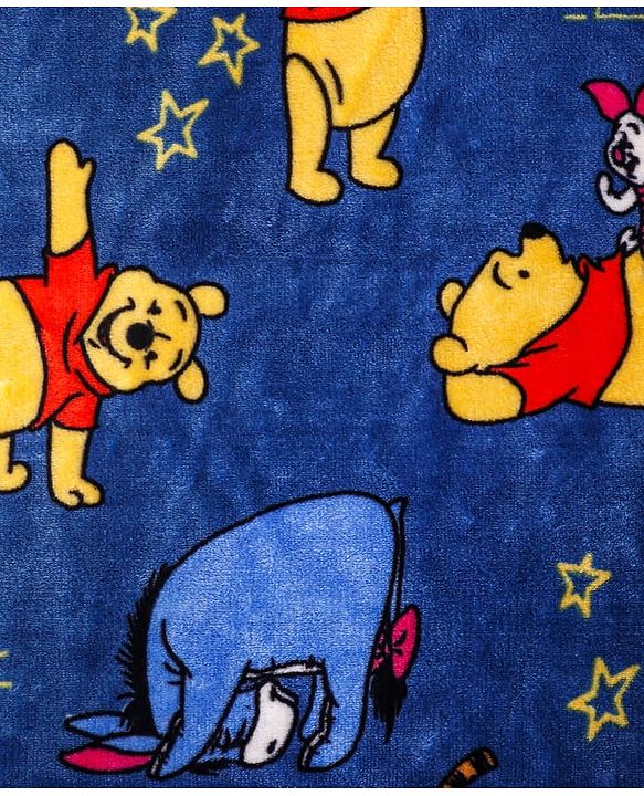 Babyhug Lightweight Disney Single Ply Mink Blanket Smiley Mickey  Print- Brown