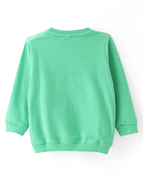 Babyhug Cotton Knit Full Sleeves Sweat Shirts with Camping Theme Print Pack of 2 - Green & Blue