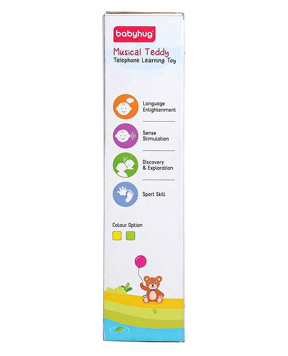 Babyhug Musical Monkey Telephone Learning Toy|Lights & Music|Role Play Phone Toy for Kids|Numbers|Shape & Color Recognition|Animal Names & Sounds|Math Quizzes|Addition & Subtraction|Red -12 Months+