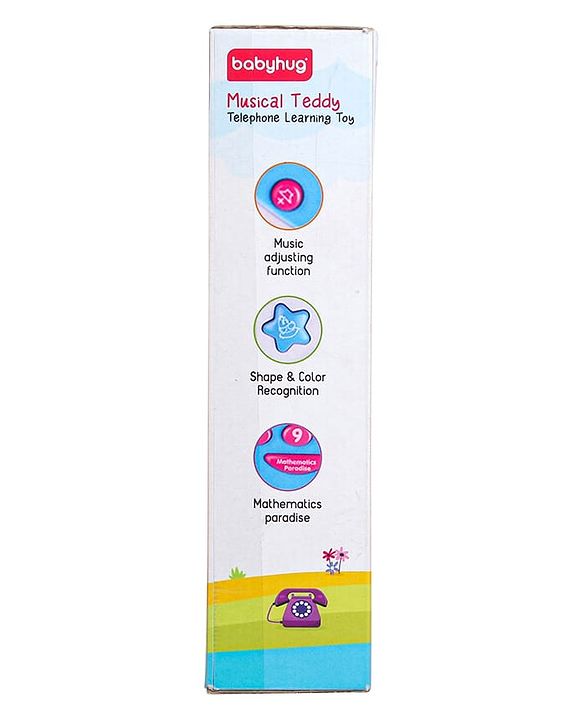 Babyhug Musical Monkey Telephone Learning Toy|Lights & Music|Role Play Phone Toy for Kids|Numbers|Shape & Color Recognition|Animal Names & Sounds|Math Quizzes|Addition & Subtraction|Red -12 Months+