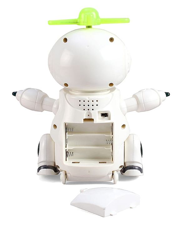 Babyhug Musical Dancing Robot Learning Toy for Kids with Lights and Music|Bump and Go Action| 360° Spinning Wheels and Fan|BIS Certified