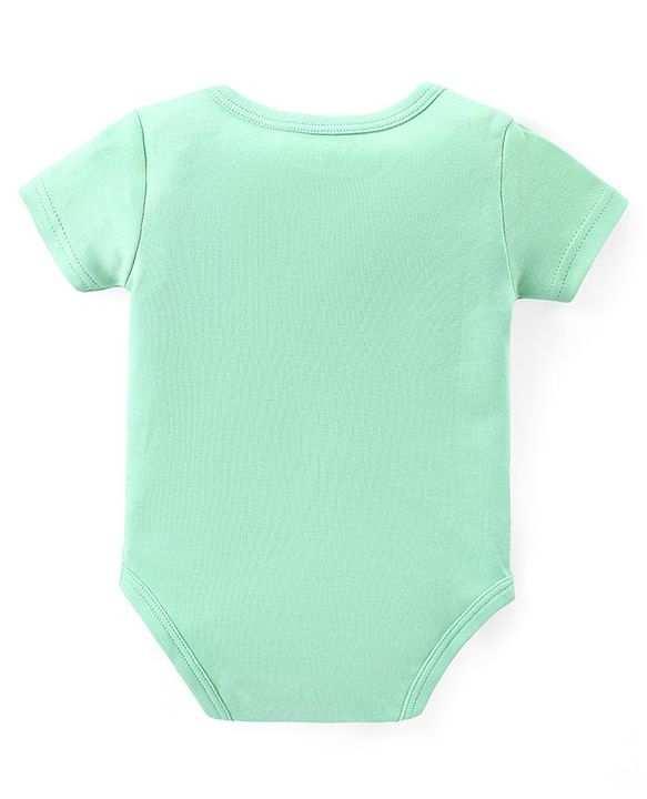 Babyhug Interlock Knit Half Sleeves Onesie With Animal Print Pack of 3 - Multicolor