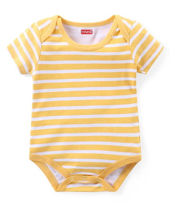 Babyhug Interlock Knit Half Sleeves Onesie With Animal Print Pack of 3 - Multicolor