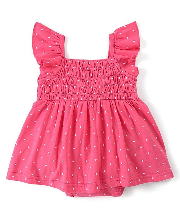 Babyhug 100% Cotton Knit Sleeveless Onesies with Headband Floral Print - Pink