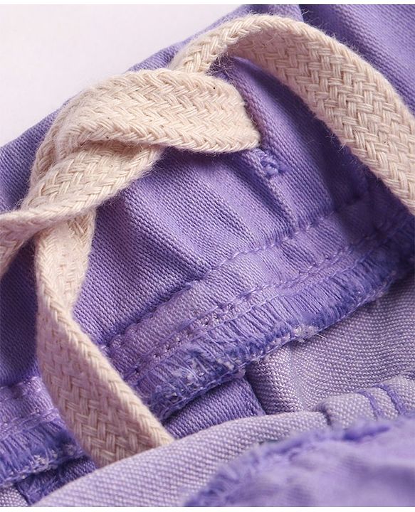 Pine Kids Woven Full Length Solid Denim Jeggings - Violet