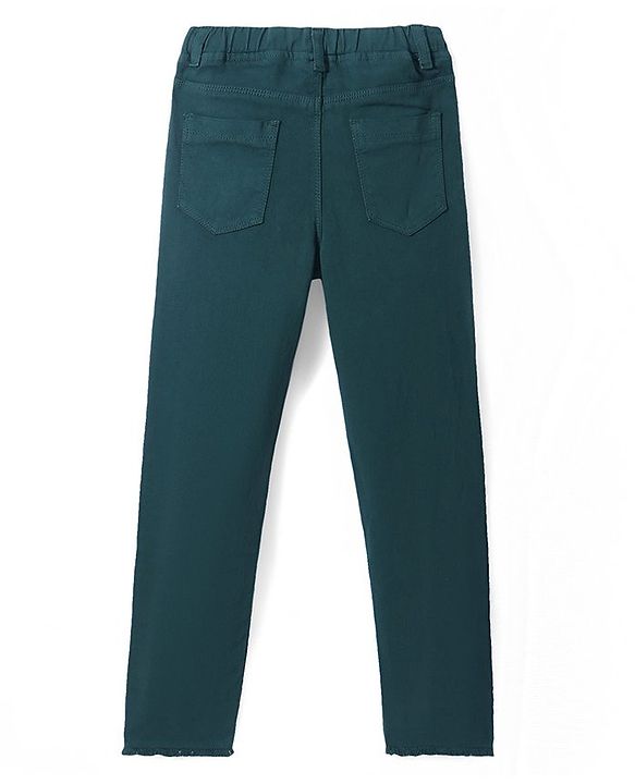 Pine Kids Denim Full Length Solid Jegggins - Teal Blue