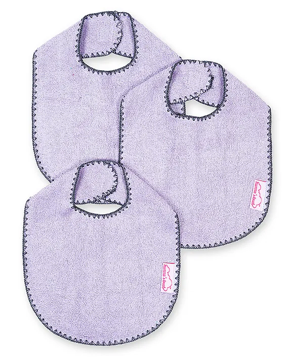 Mumma's Touch Organic Bamboo Baby Towel Bib Magenta Pack of