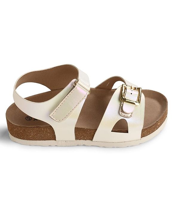 Pine Kids Sandals with Velcro Closure - Beige