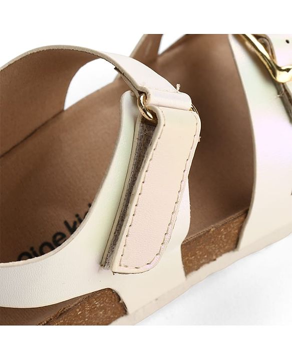 Pine Kids Sandals with Velcro Closure - Beige