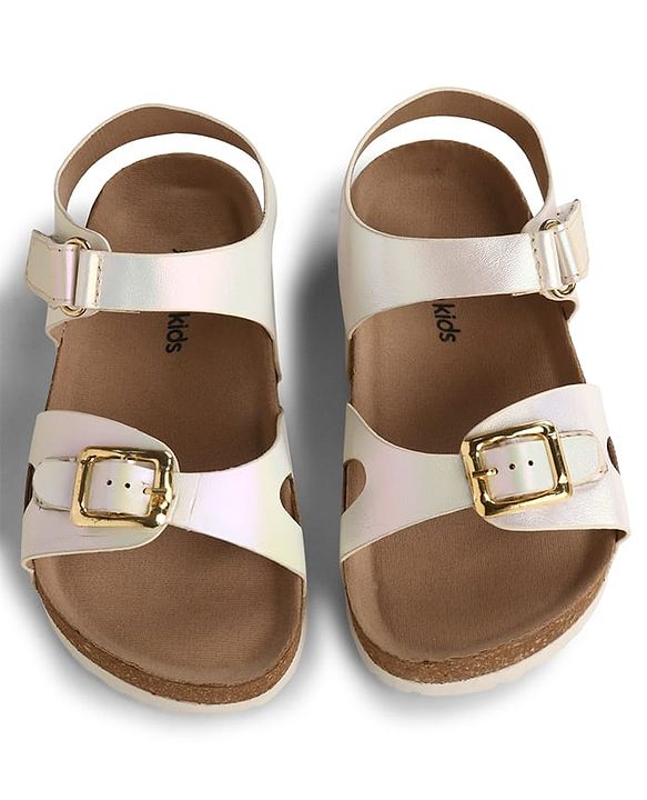 Pine Kids Sandals with Velcro Closure - Beige