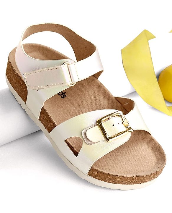 Pine Kids Sandals with Velcro Closure - Beige