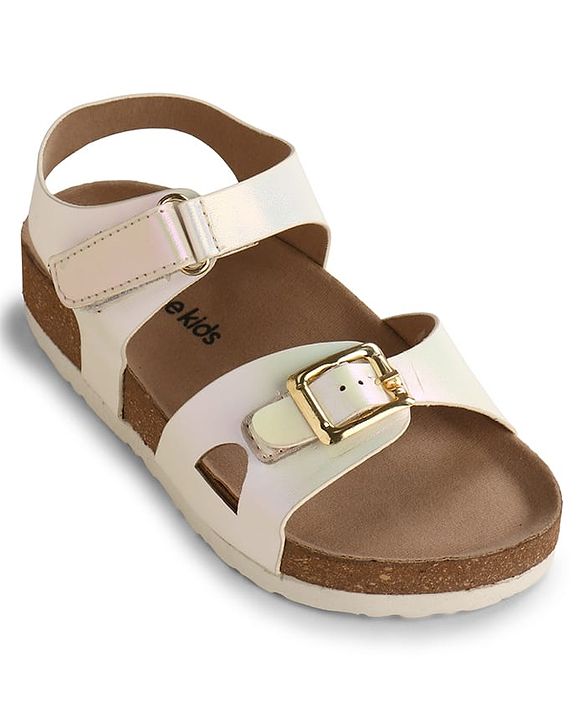 Pine Kids Sandals with Velcro Closure - Beige