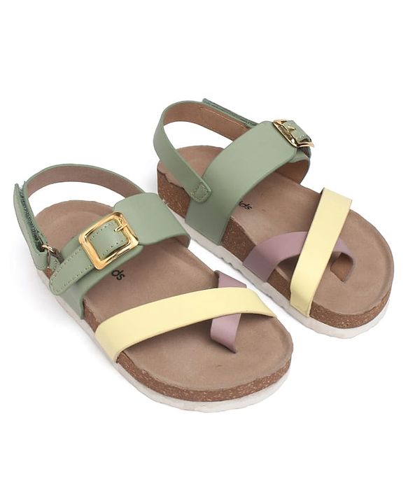 Pine Kids  Casual Sandals with Buckle Closure - Yellow
