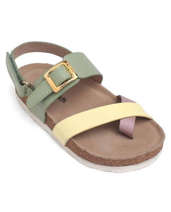 Pine Kids  Casual Sandals with Buckle Closure - Yellow