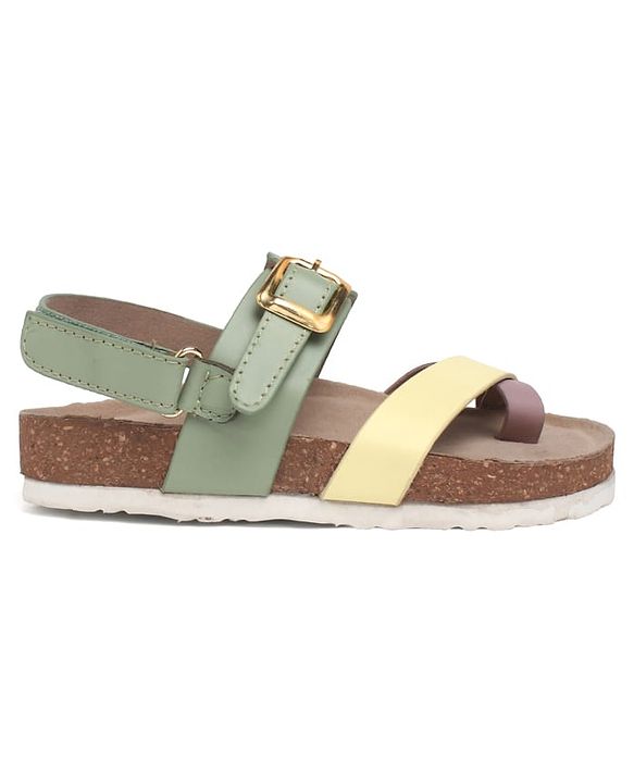 Pine Kids  Casual Sandals with Buckle Closure - Yellow