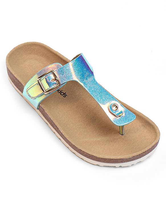 Pine Kids Buckle Closure Sandals - Silver